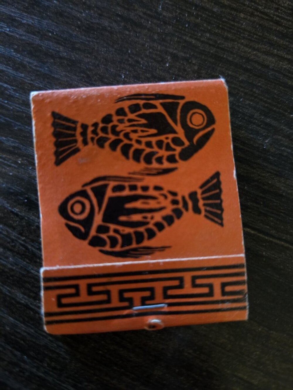 Vintage D D Bean & Fils Ltee Orange Double Fish Matchbook Never Used Good Condit
